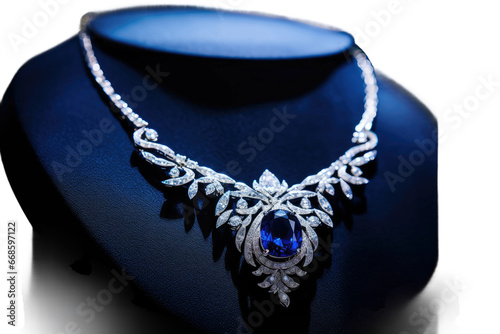 Luxurious Diamond Jewelry Isolated On Transparent Background.