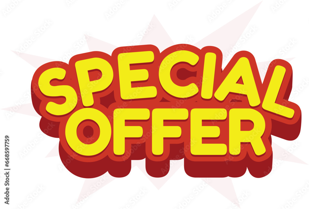 Special Offer 3d Promotion Sticker Vector Special Offer 3d Promotion Sticker Vector