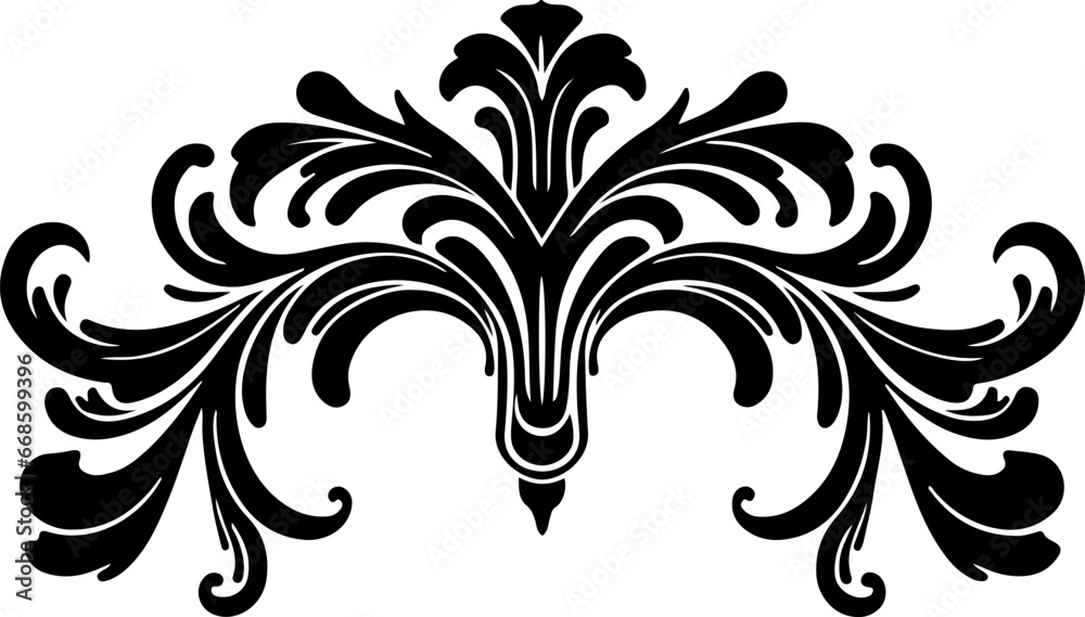 Halloween ornamental curls, swirls divider and filigree ornaments vector illustration. Design elements