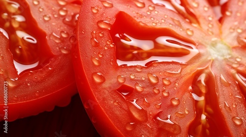 a fresh slice of red tomato © Samuel