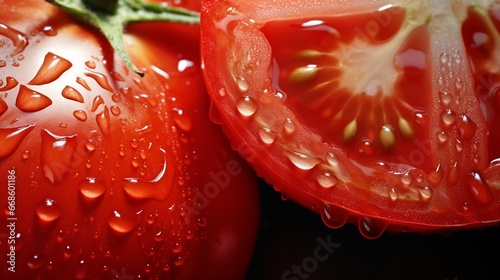 a fresh slice of red tomato © Samuel