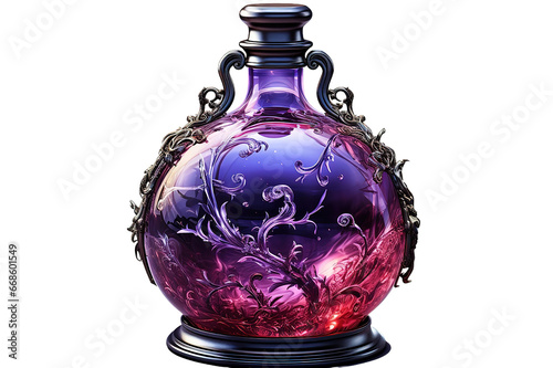 elixir of fantasy games for a bottle isolated PNG Background. Generative Ai.