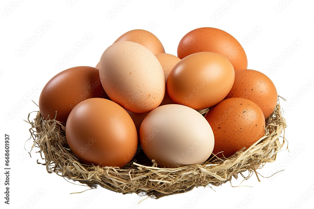 Chicken egg isolated PNG Background. Generative Ai. Chicken egg isolated PNG Background. Generative Ai.
