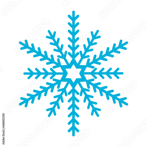 Vector image of a snowflake on a white background. Element for design