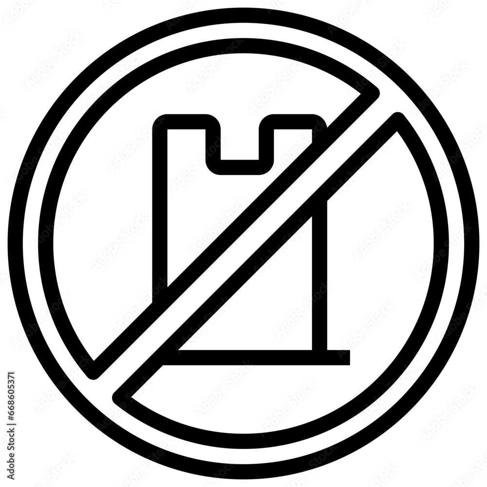 Recycling_No plastic bag filled outline icon,linear,outline,graphic,illustration Recycling_No plastic bag filled outline icon,linear,outline,graphic,illustration