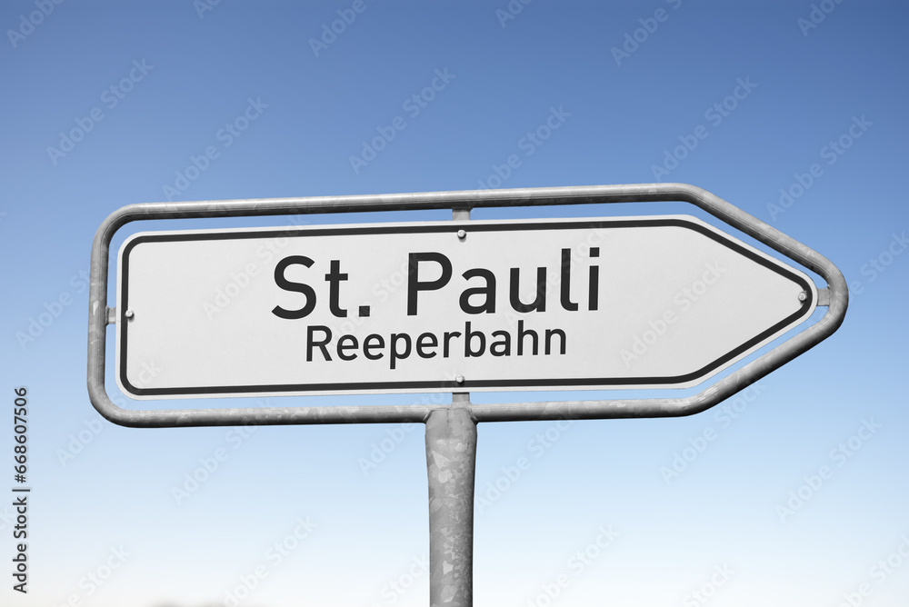 Symbolbild: Wegweiser, St. Pauli, Reeperbahn, Hamburg Symbolbild: Wegweiser, St. Pauli, Reeperbahn, Hamburg