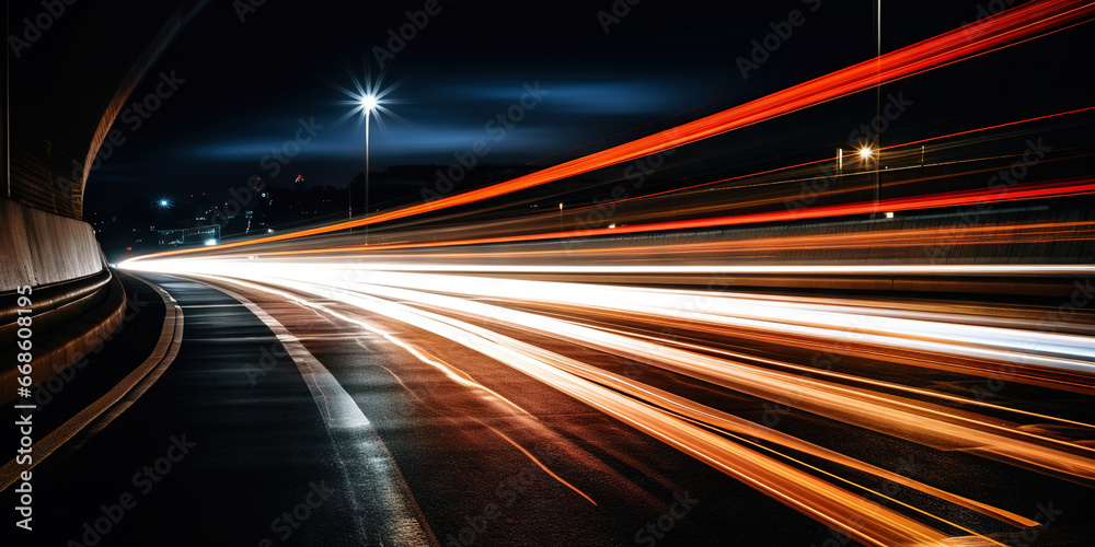Rush of Twilight: Streaks of Speed. Speed light trails, Colorful glowing swirls. Generative AI Rush of Twilight: Streaks of Speed. Speed light trails, Colorful glowing swirls. Generative AI