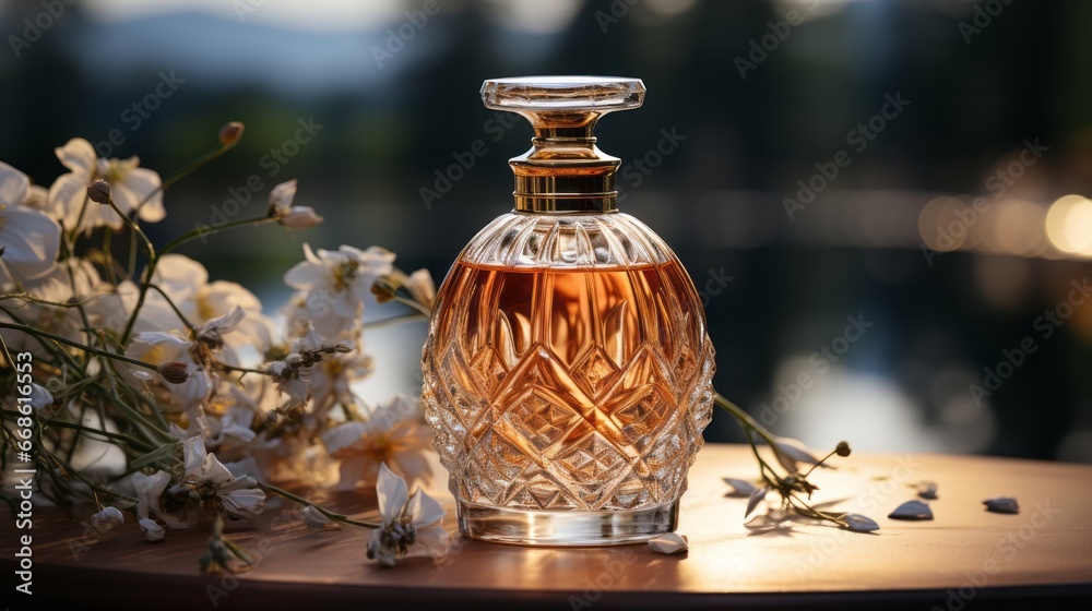 Perfume an elegant bottle. Generative AI. Perfume an elegant bottle. Generative AI.