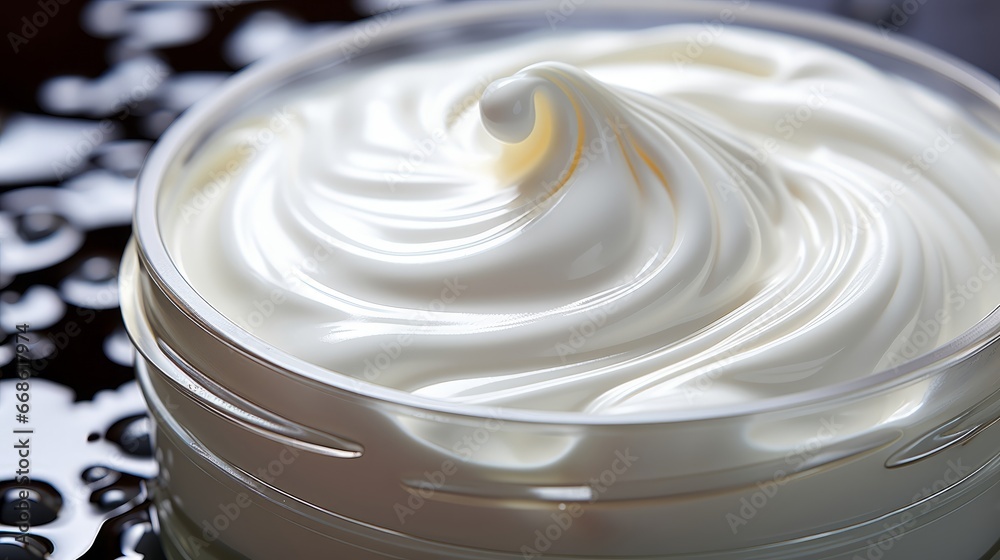 Skincare cream close-up. Generative AI. Skincare cream close-up. Generative AI.