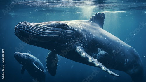 humpback whale in the sea 