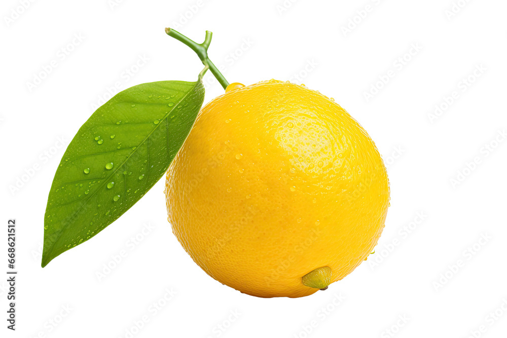 Organic Yuzu Fruit for Refreshing Citrus Flavor Isolated on Transparent Background