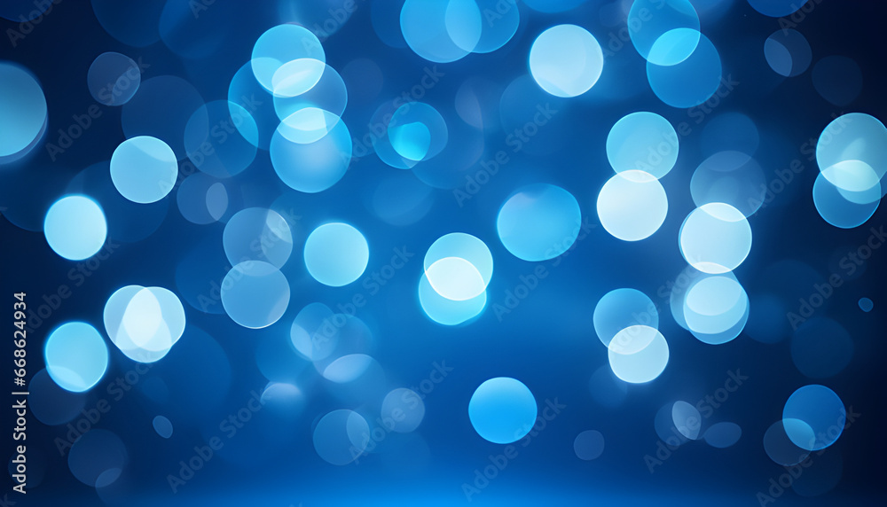 Abstract blue bokeh background style