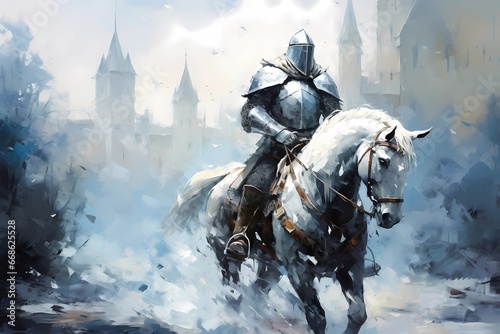 knight, medieval fantasy desktop background, for video, for folk music, folk meditation © Nikita