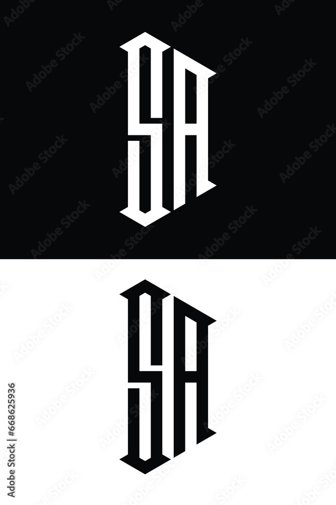 Obraz premium SA initial monogram letter logo