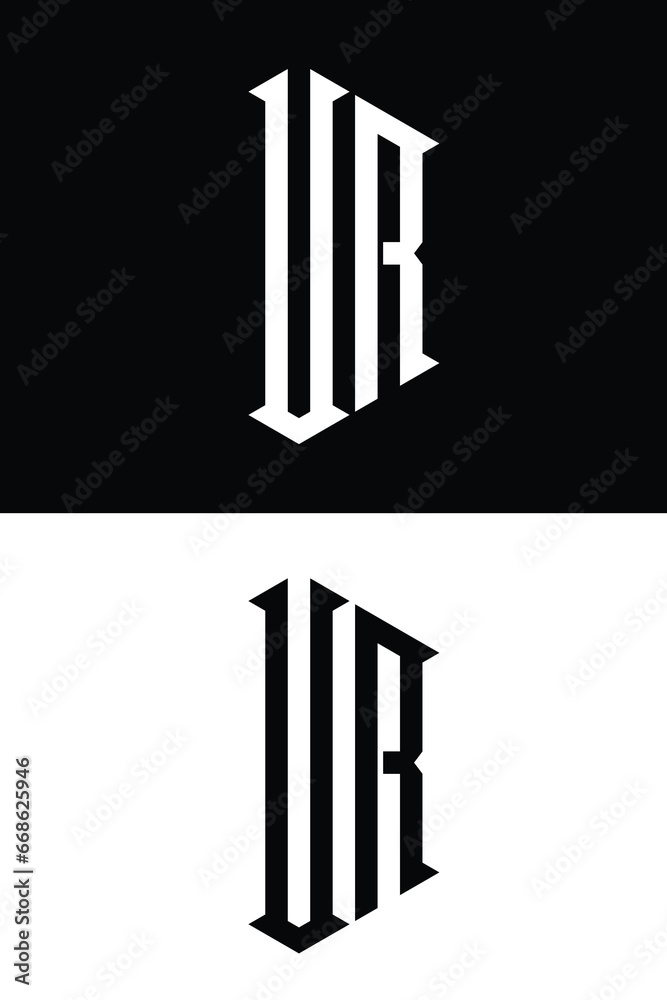 UR initial monogram letter logo UR initial monogram letter logo