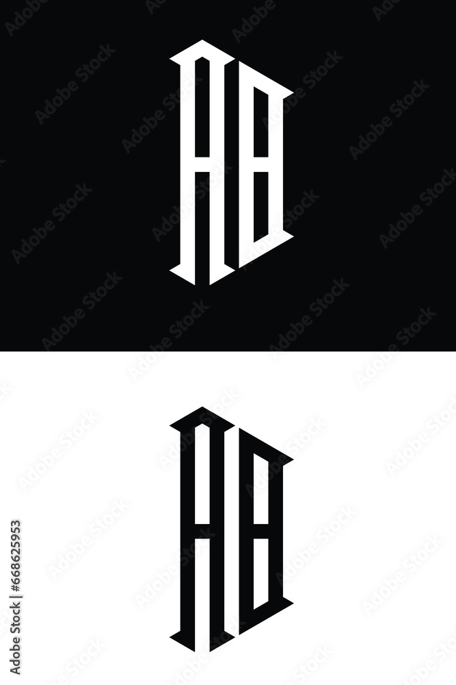 AB initial monogram letter logo AB initial monogram letter logo