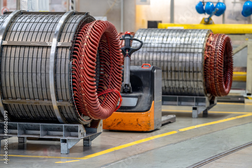 Cuadro en lienzo factory for the production of industrial electric motors