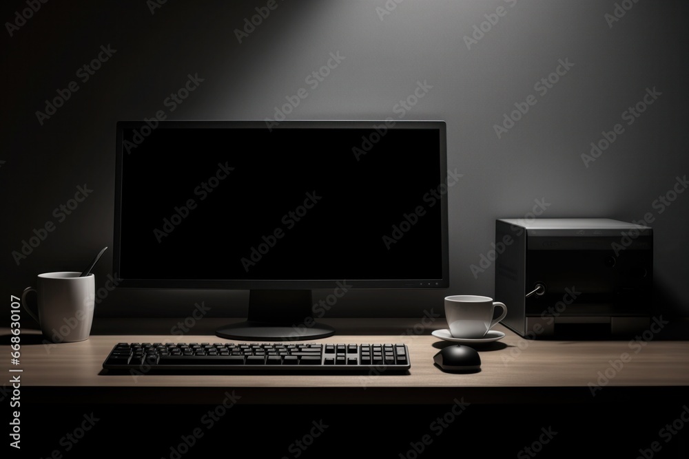 desk with computer desk with computer