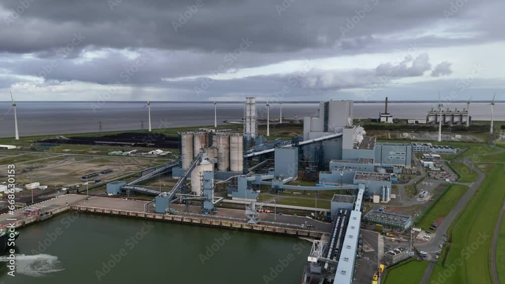 Hard coal and biomass fired powerplant in Eemshaven, the Netherlands