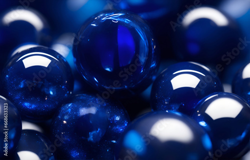 Dark Blue Luxury pearls marbles Wallpaper Background