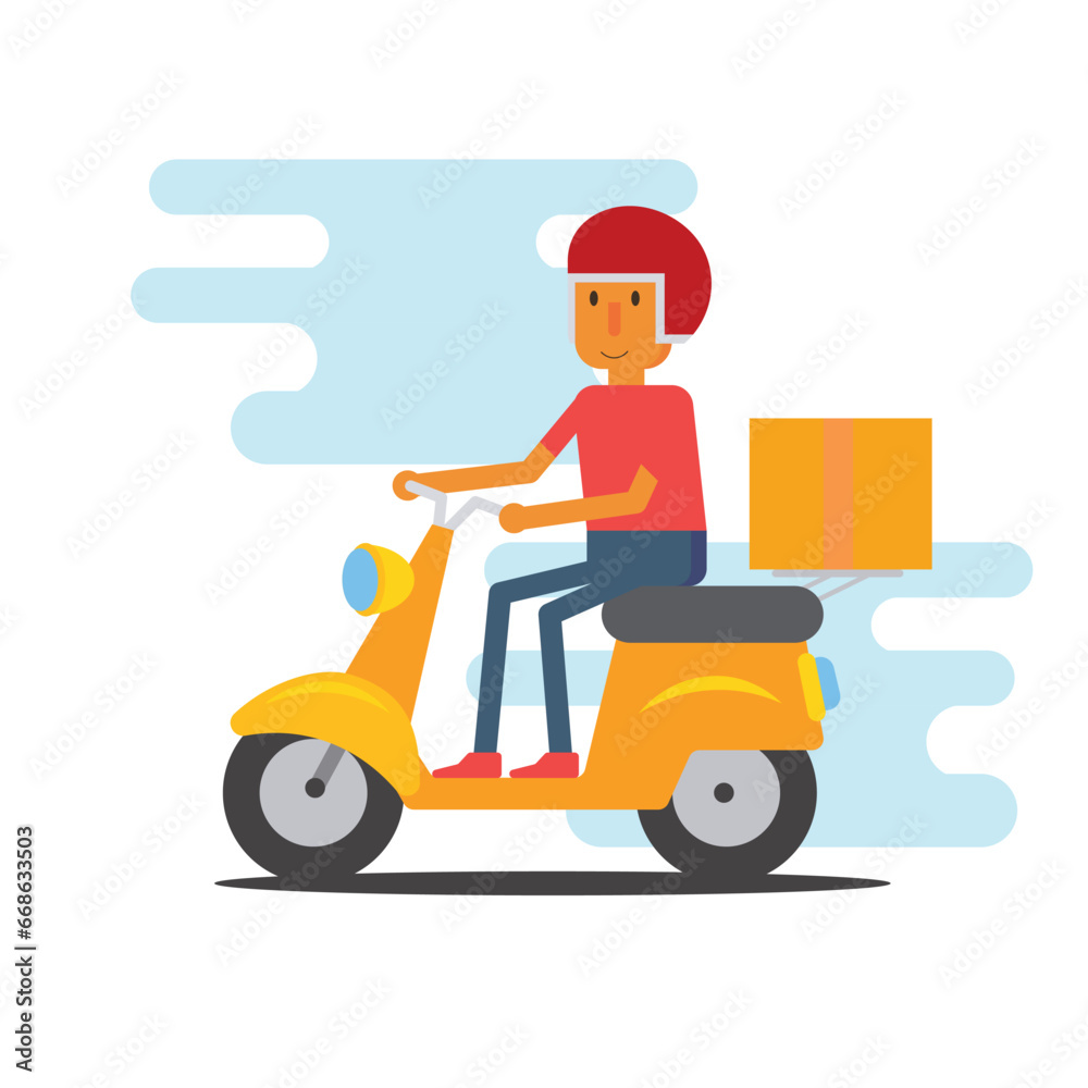 delivery flat character