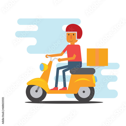 delivery flat character © Dwi