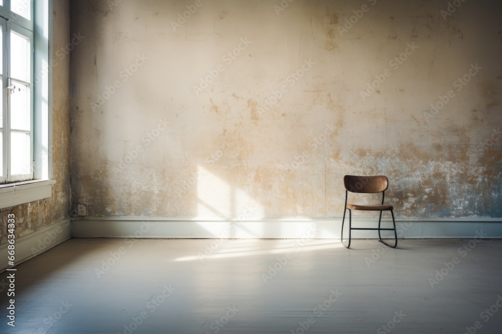 empty room with a single chair empty room with a single chair