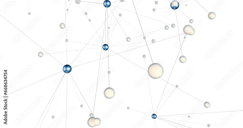 Connecting lines and dots.Big data visualization Connecting lines and dots.Big data visualization