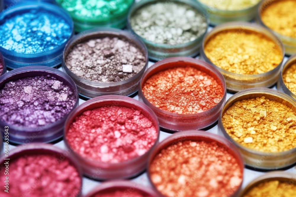 a macro shot of mixed eyeshadow pigment before pressing