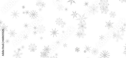 Snowflake Cascade  Mesmerizing 3D Illustration Depicting Descending Christmas Snowflakes