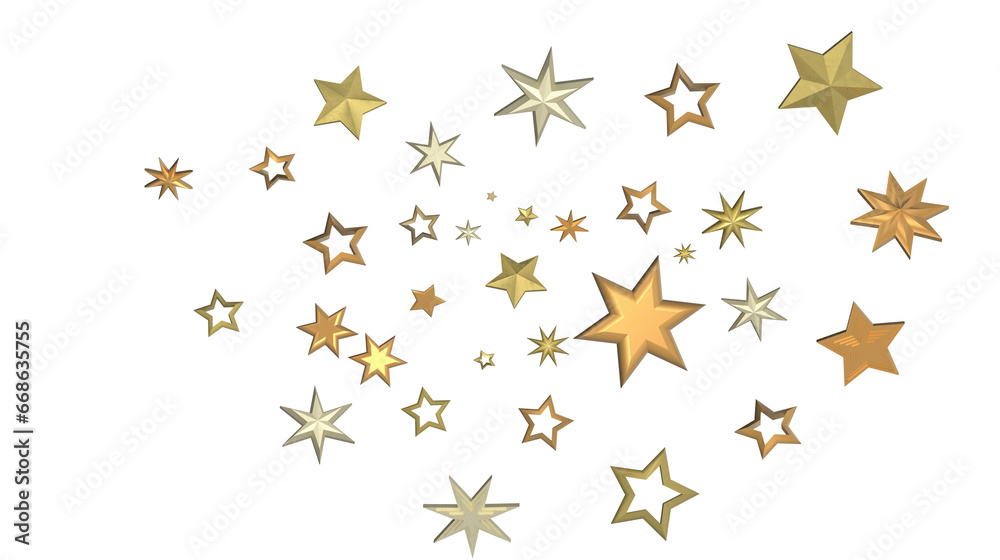 Twinkling Christmas Trail: Exquisite 3D Illustration of Falling Festive Starry Traces Twinkling Christmas Trail: Exquisite 3D Illustration of Falling Festive Starry Traces