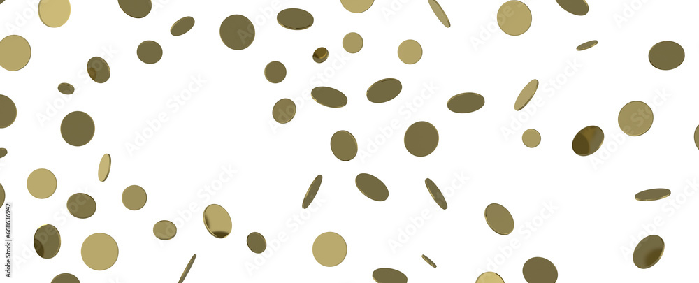 Gold confetti background, isolated on transparent background Gold confetti background, isolated on transparent background