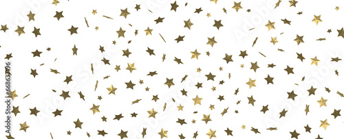 Celestial Splendor Unveiled  3D Gold Stars Rain Illustration Enchants