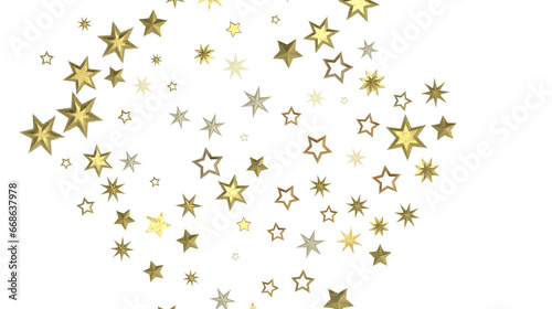Cascading Christmas Constellations: Brilliant 3D Illustration Showcasing Falling Festive Star Patterns © vegefox.com