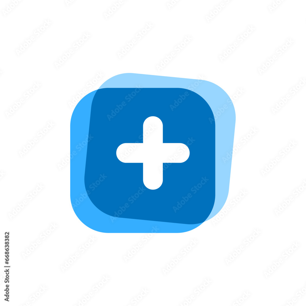 Add button flat design vector icon. simple and modern style Add button flat design vector icon. simple and modern style