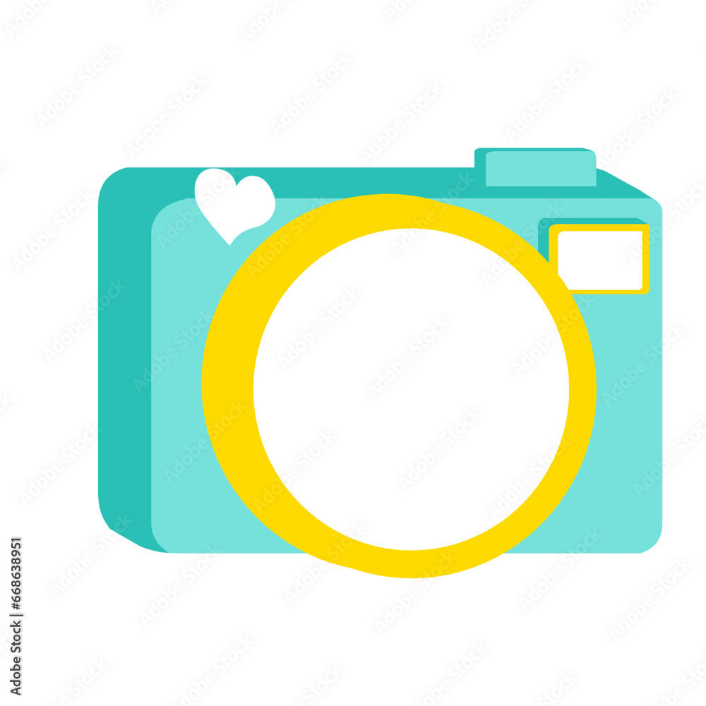Cute blue camera icon Cute blue camera icon