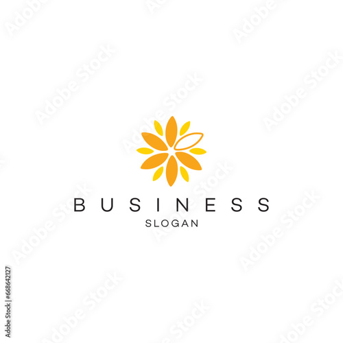 Sun flower logo design   Brand Identity  flat icon  monogram  business  editable  eps  royalty free image  corporate brand  creative  icon