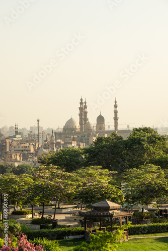 The Al Azhar mosque in the Al Azhar park in Cairo, Egypt
