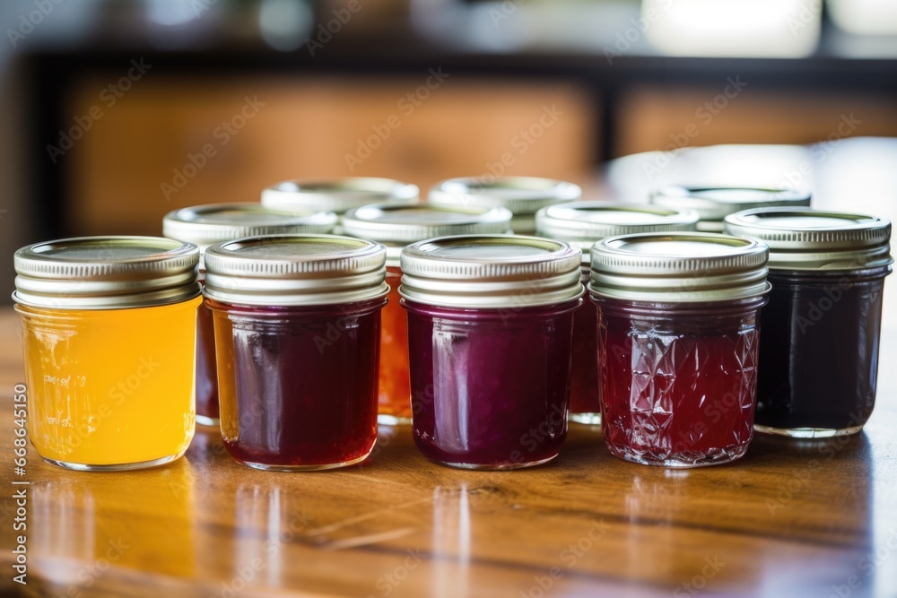 several jars of sugar-free jams