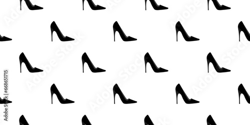 vector pattern of women's shoes for decoration