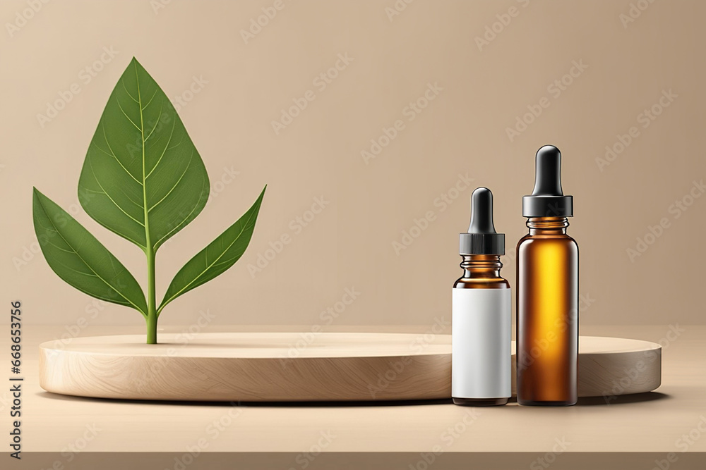A white tube of cosmetics on a stone among the leaves. The concept of natural plant cosmetics Mockup in Natural green background for Empty show for packaging product presentation.AI generated A white tube of cosmetics on a stone among the leaves. The concept of natural plant cosmetics Mockup in Natural green background for Empty show for packaging product presentation.AI generated