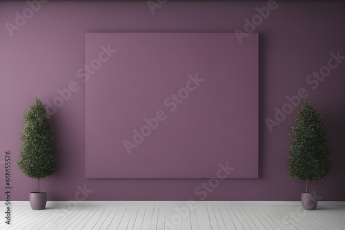 purple room with window and grass