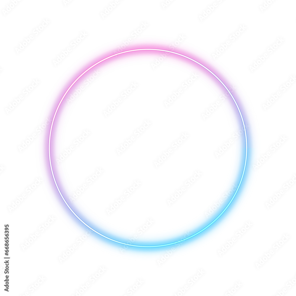 Blue and pink gradient neon circle frame template, round light sign, geometric glow outline border with space for text, png isolated on transparent background. Blue and pink gradient neon circle frame template, round light sign, geometric glow outline border with space for text, png isolated on transparent background.