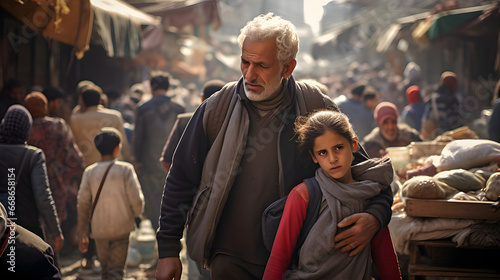 refugiados de una guerra en oriente próximo