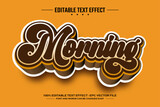 Morning 3D editable text effect template