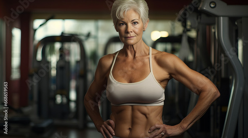 mature woman at gym Image 