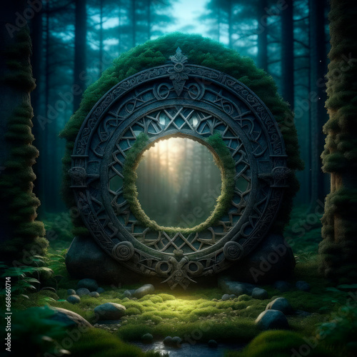 Celtic mystical portal  to the magical world