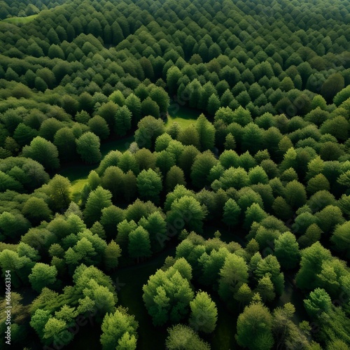 forest illustration background from drone view