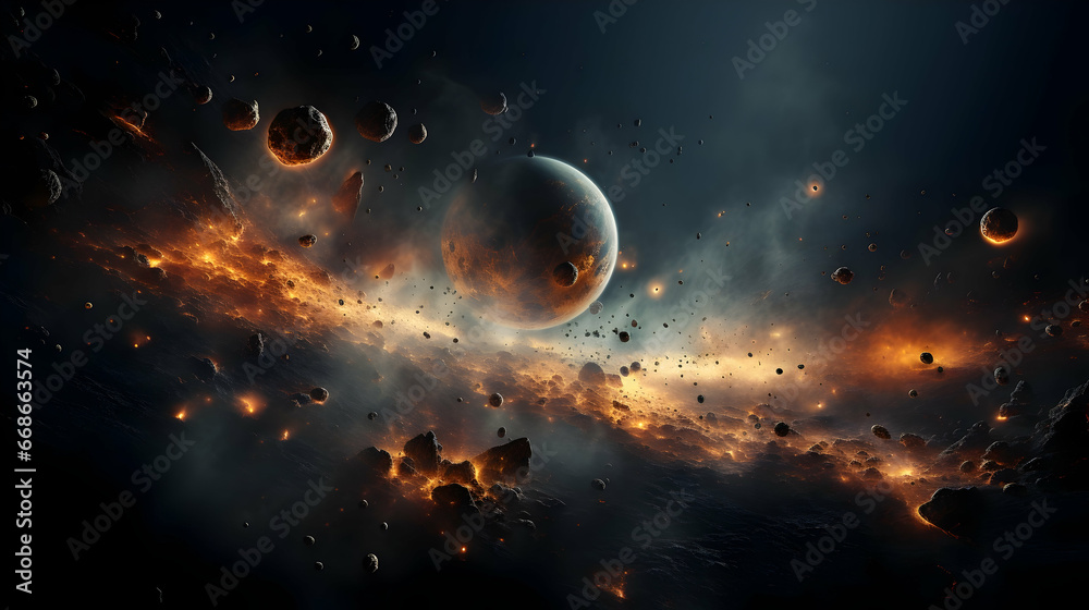 explosion in space