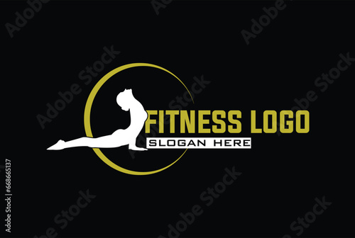 white silhouette of girl and arrow on a black background. Pole dance illustration, striptease dancers, exotic dance. Vector isolated. Logo sexy woman dancer, yoga, massage, gym and fitness